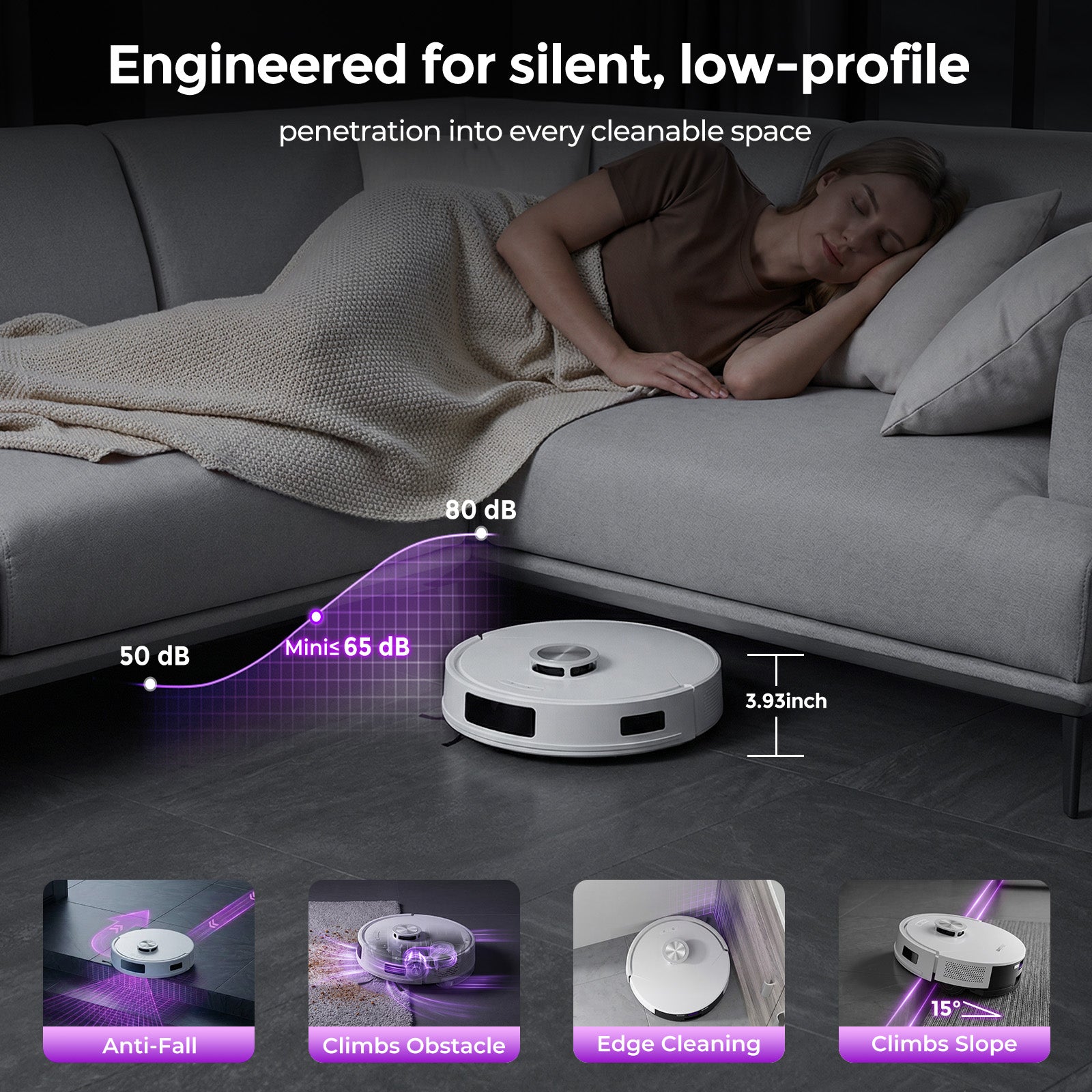 Teendow Robot Vacuum and Mop,18000Pa Robotic Vacuum with LiDAR Navigation and Self-Emptying Station