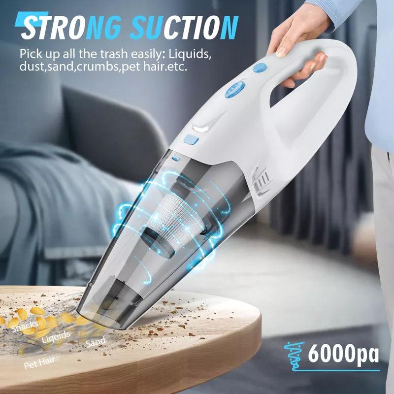 Teendow 6000Pa Handheld Cordless Car Vacuum Cleaner