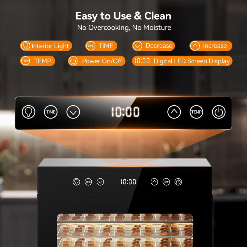 Teendow FD-1008A 8-Trays Food Dehydrator, Stainless Steel Food Dryer for Kitchen