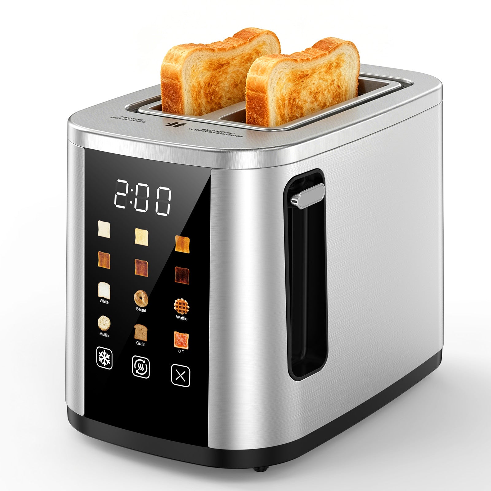 Teendow Digital Touchscreen 2-Slice Toaster with Bagel, Defrost & Reheat Functions