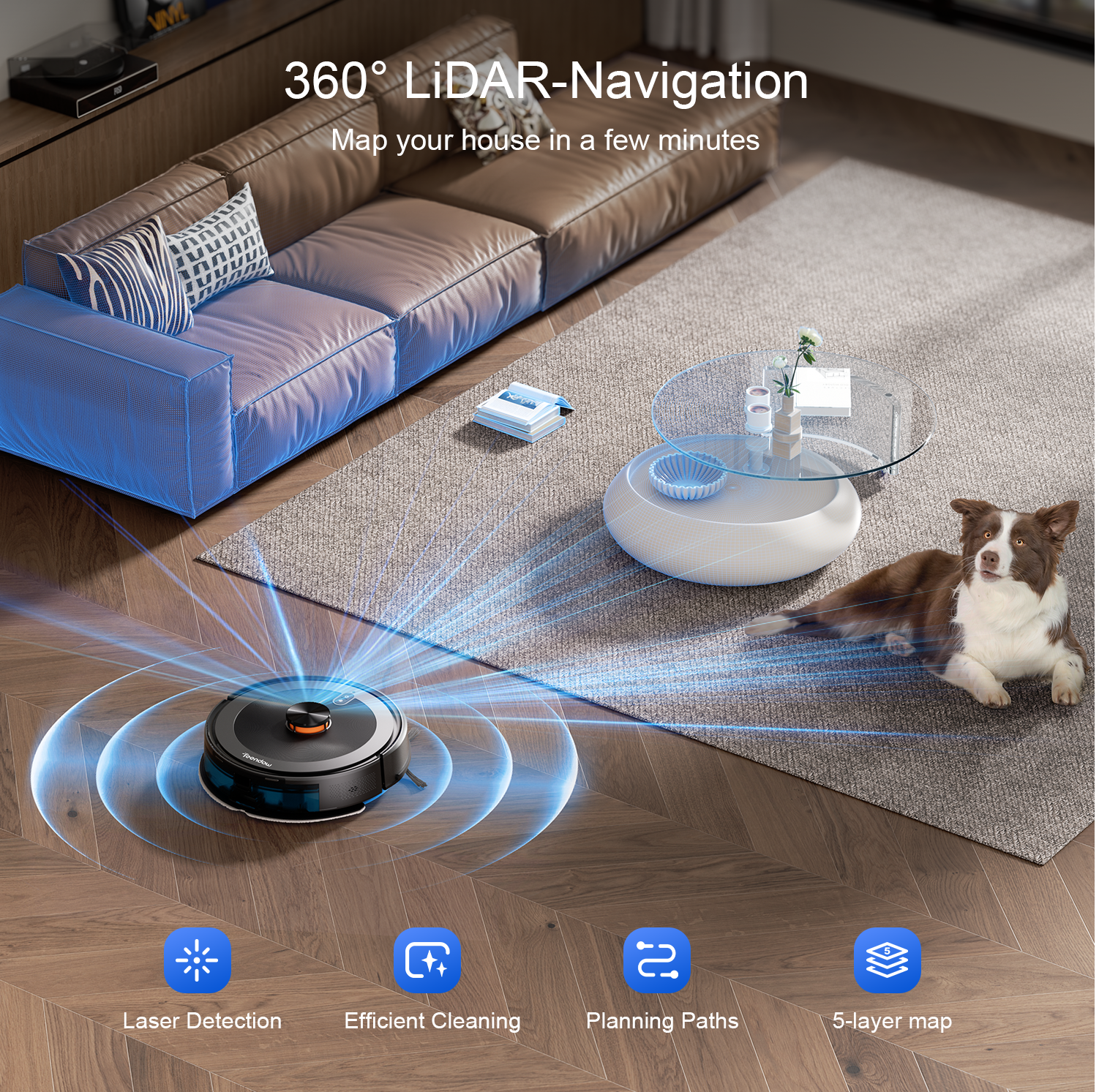 Teendow D10S 2-in-1 Robot Vacuum Cleaner - Teendow