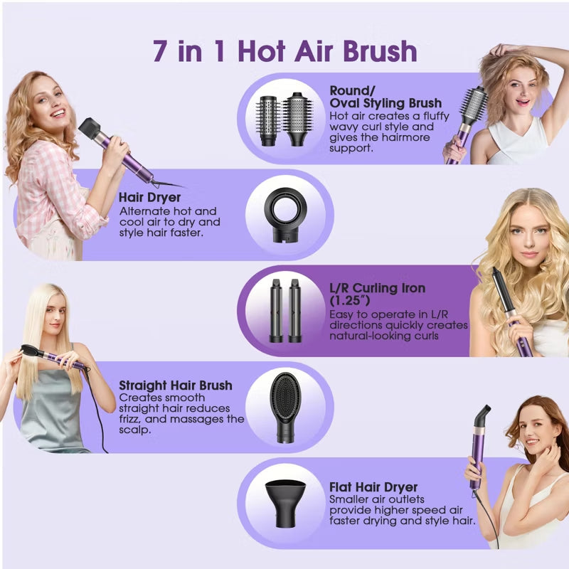 HB-801i Hair Dryer Brush for Fast Drying/Straightening/Curling