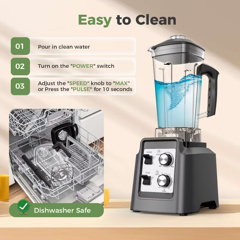 Teendow HS-209D 1800W 10-Speed Countertop Blender & Grinder