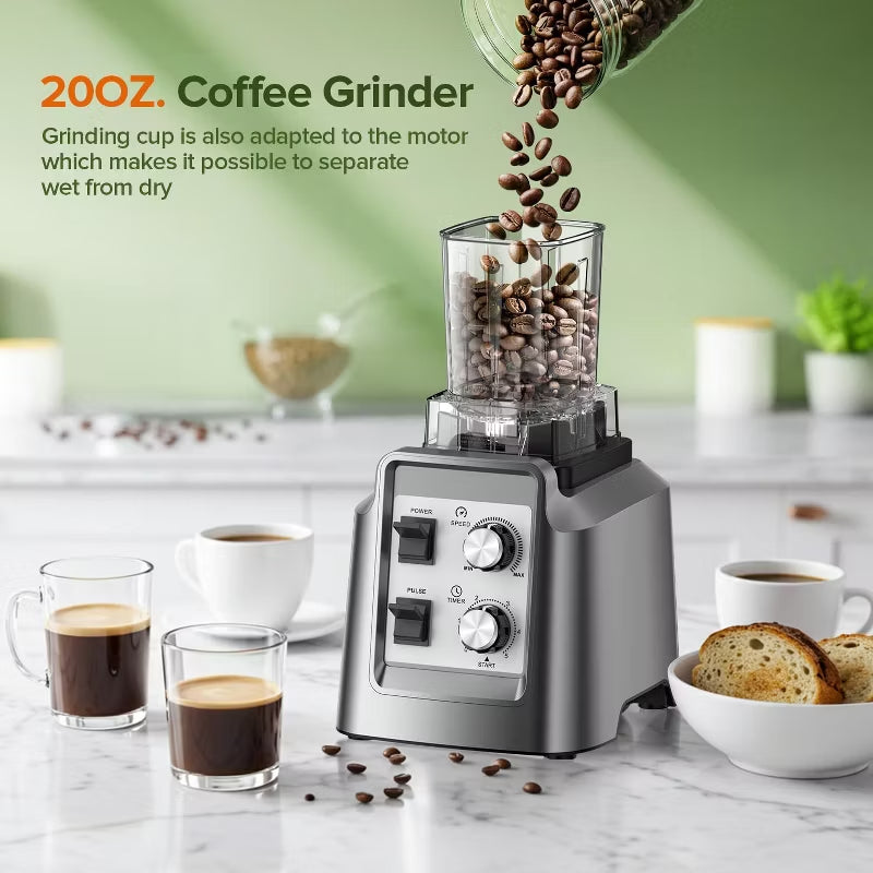 Teendow HS-209D 1800W 10-Speed Countertop Blender & Grinder