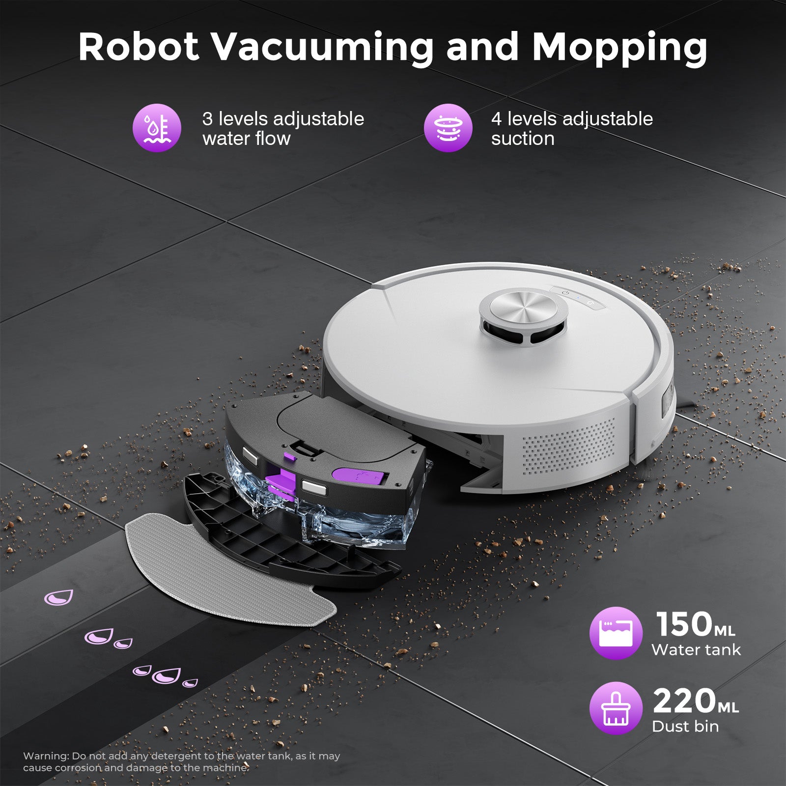 Teendow Robot Vacuum and Mop,18000Pa Robotic Vacuum with LiDAR Navigation and Self-Emptying Station
