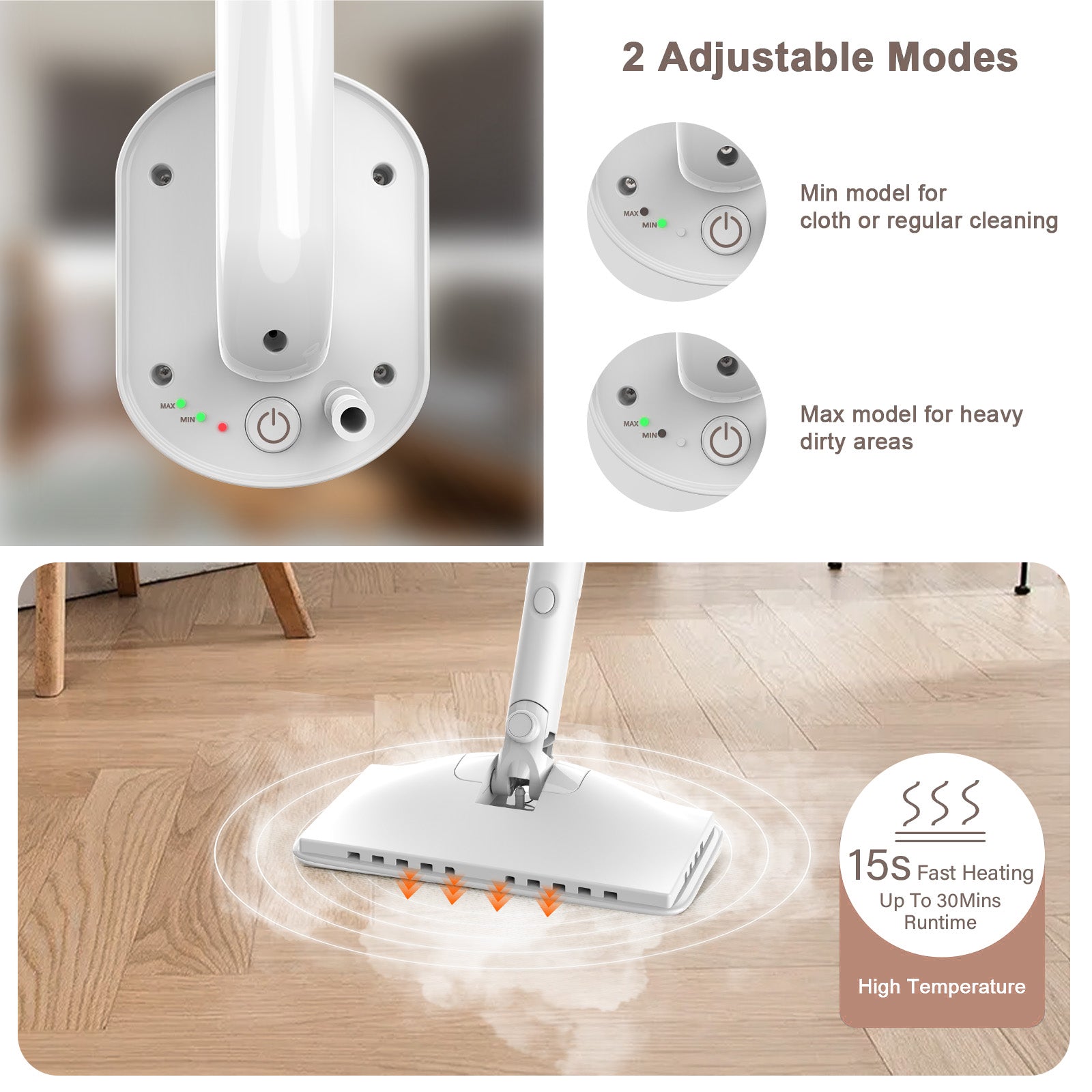 Teendow SC05 6-in-1 Steam Mop for Floor Cleaning