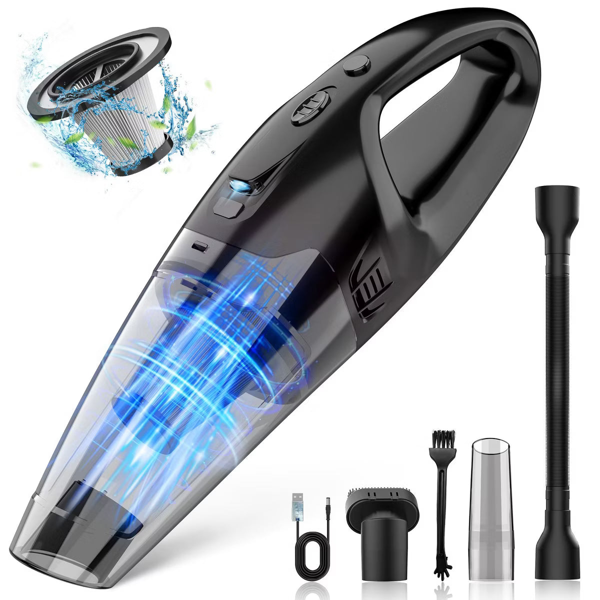 Teendow 6000Pa Handheld Cordless Car Vacuum Cleaner