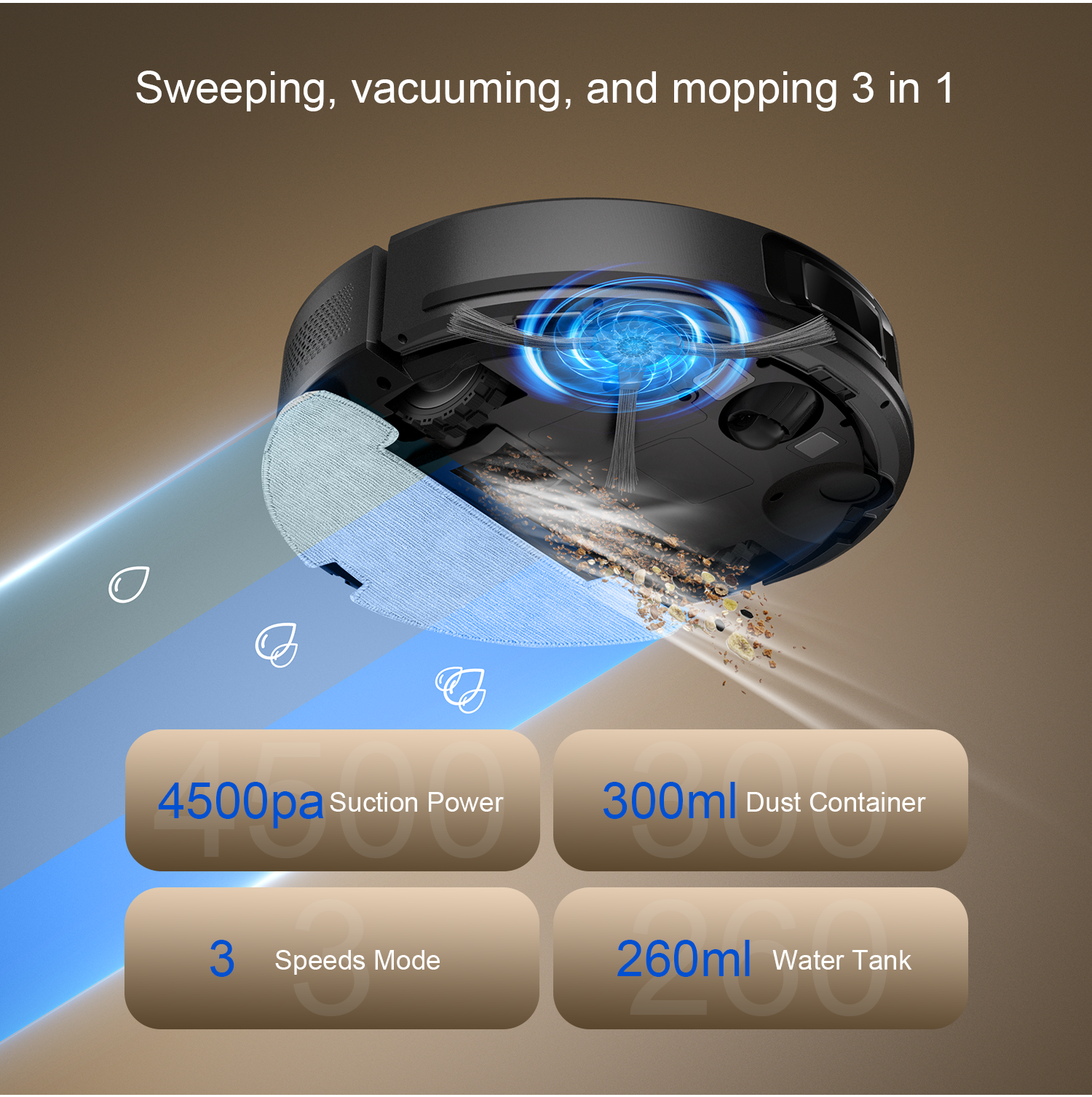 Teendow D10S 2-in-1 Robot Vacuum Cleaner - Teendow