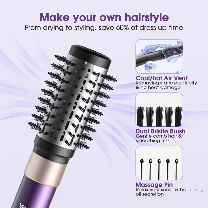 HB-801i  Hair Dryer Brush for Fast Drying/Straightening/Curling
