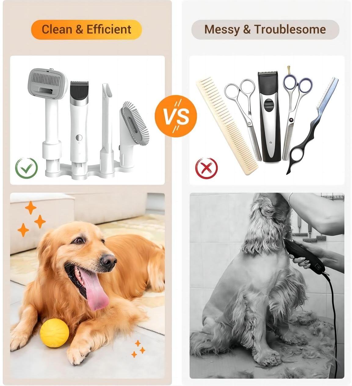 Teendow V10 Pet Grooming Vacuum Kit