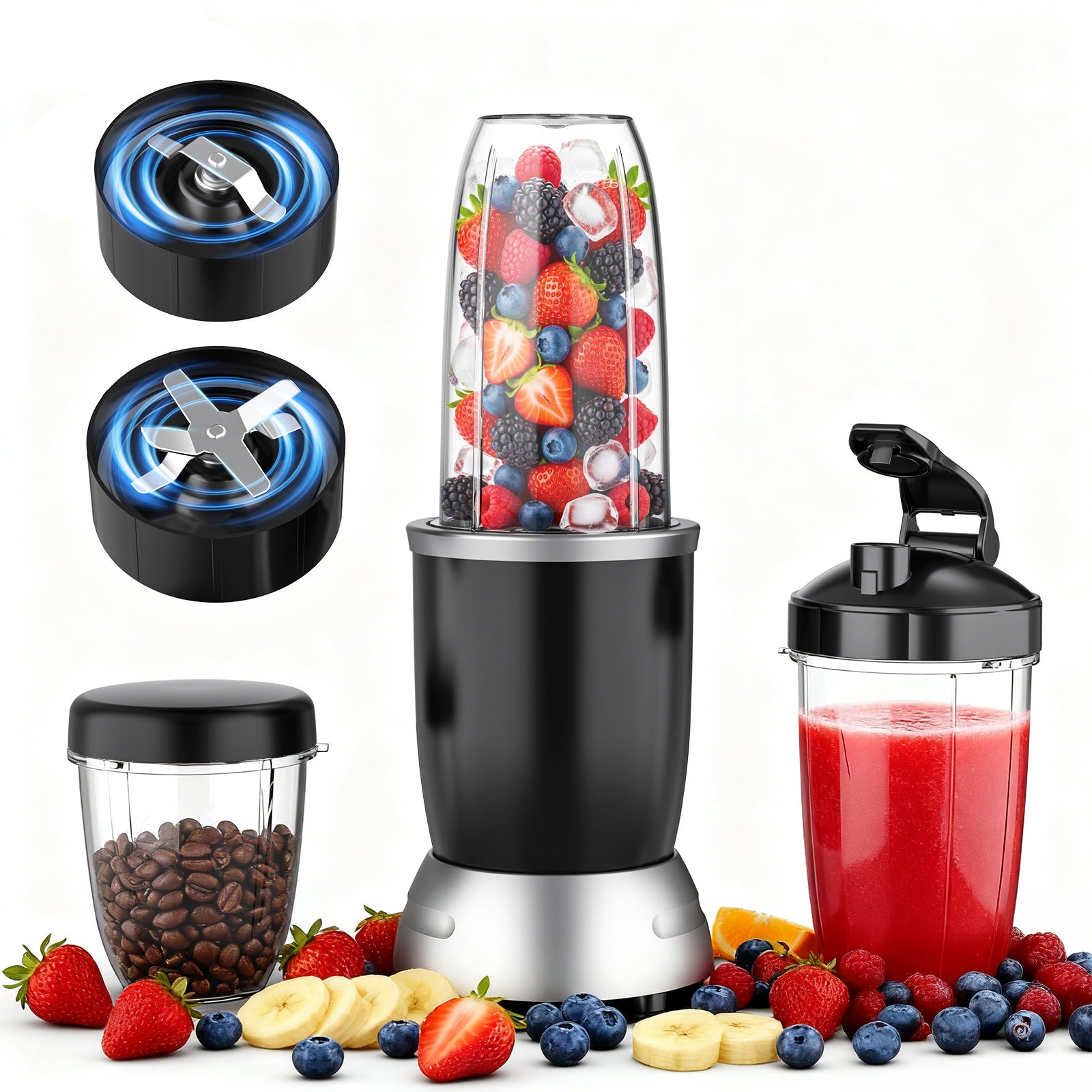 Teendow - Personal Blender 25000RPM Smoothie Blender Maker for Shakes and Smoothies with 3 Portable Cups for Frozen Drin